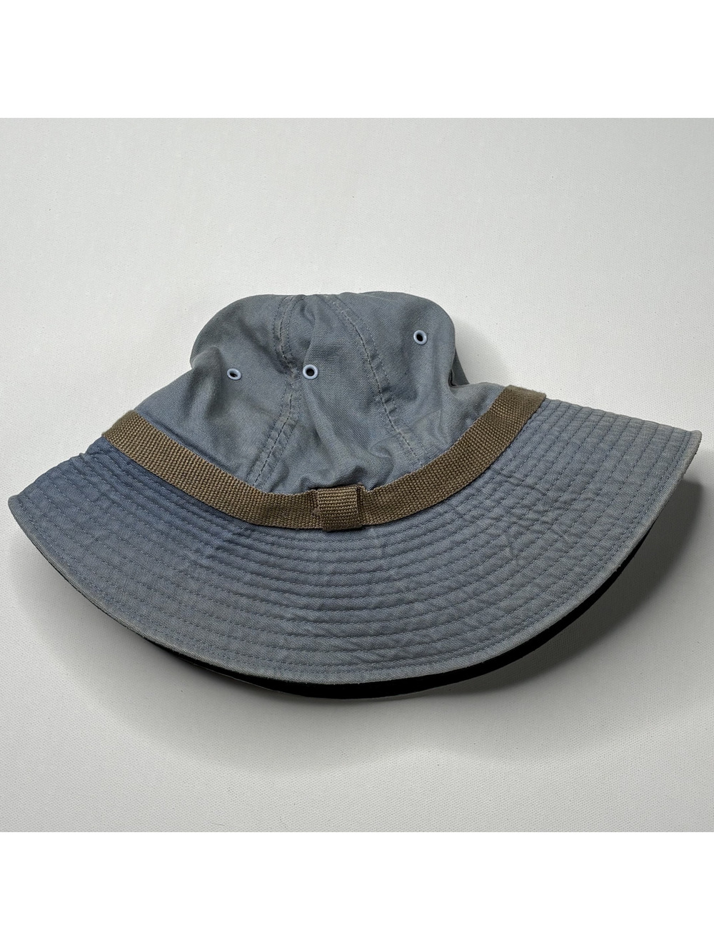 Vintage LL Bean Blue Canvas Bucket Sun Hat USA Made